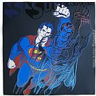 Andy Warhol Canvas Paintings - Superman with Diamond-Dust